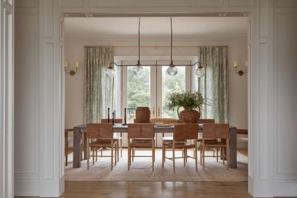 formal dining room with area rug