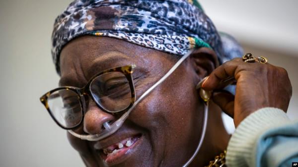 Patricia Johnican smiles as she talks a<em></em>bout her family during an interview at Commons of Grace Senior on Sept. 25, 2024, in Houston.